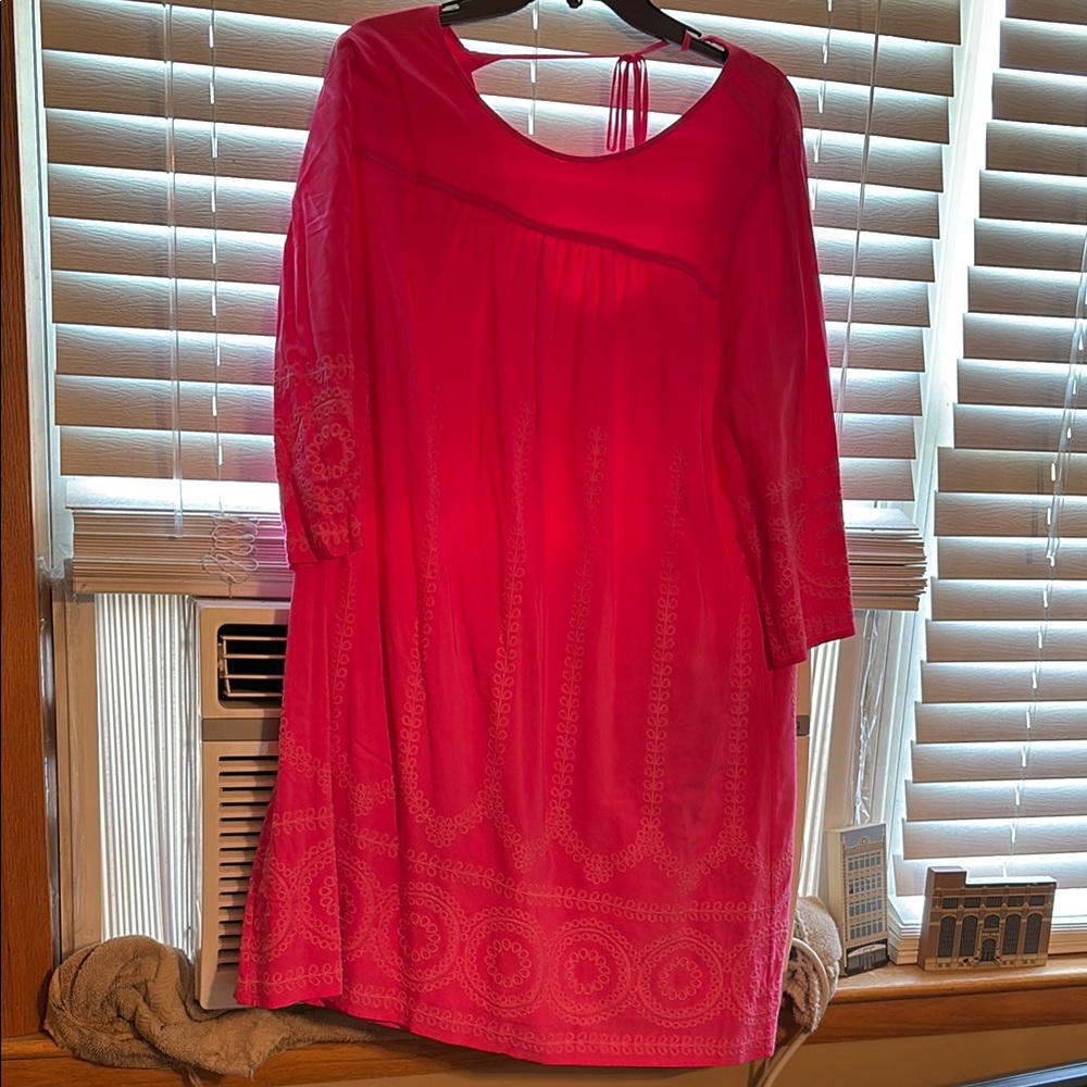 Vibrant Pink Long Sleeve Dress